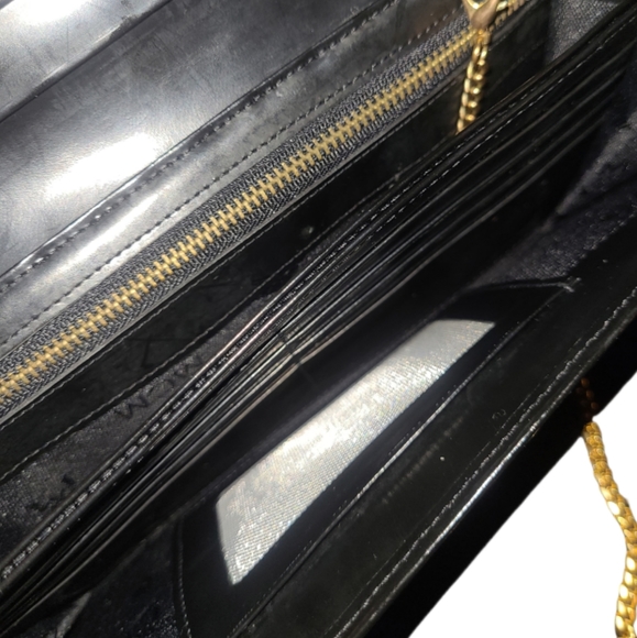 MCM | Vintage Black Patent Leather Shoulder Bag / Clutch - Picture 8 of 9